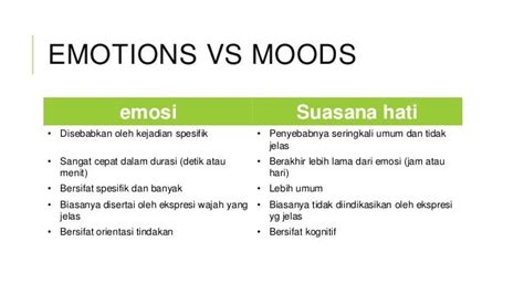perbedaan emosi dan suasana hati